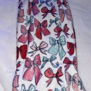 Christmas 2024 bow ribbon blanket throw  🎀